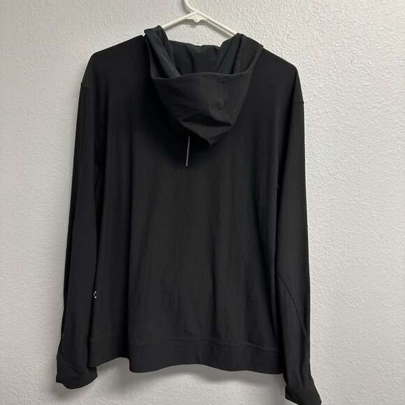 Lululemon Men's Cross Chill Zip Hoodie Black 1/2 Zip Size Medium Recycled - Picture 3 of 5